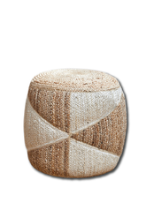 Origami Jute Pouf