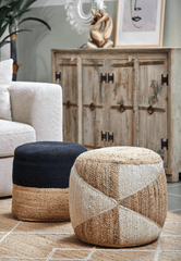 Origami Jute Pouf