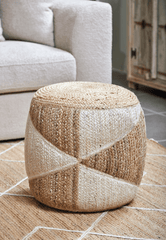 Origami Jute Pouf