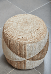 Origami Jute Pouf