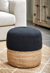 Cecilia Jute Braided Pouf