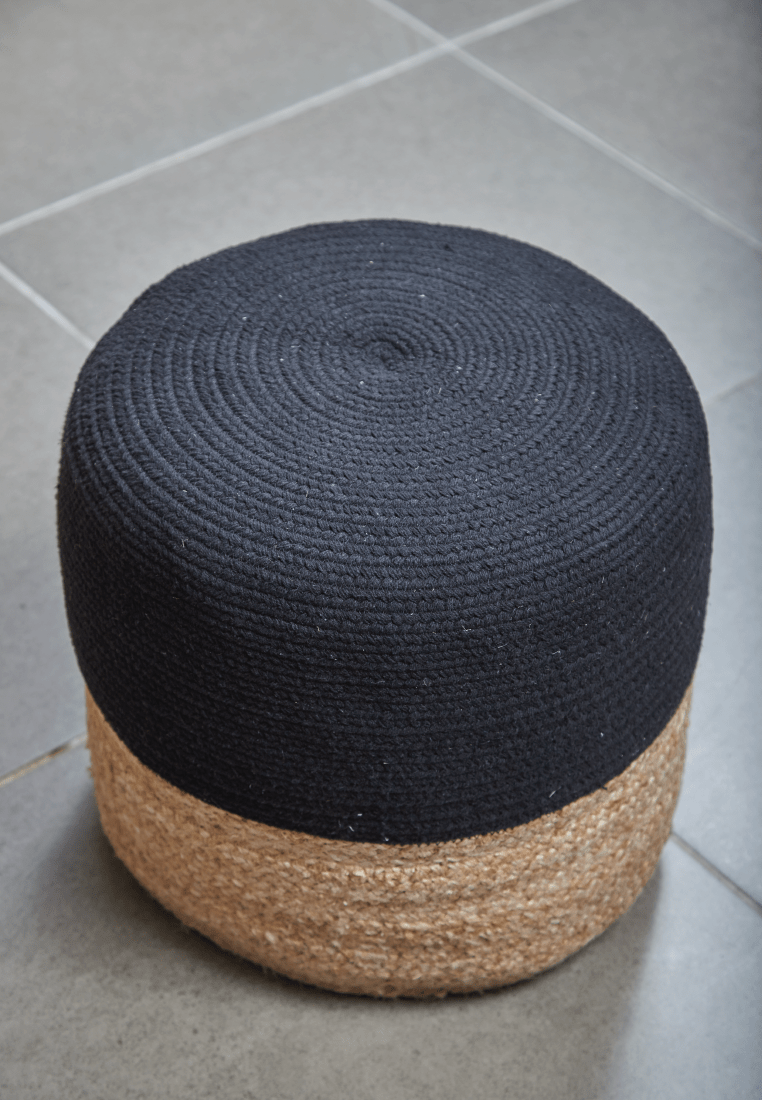 Cecilia Jute Braided Pouf