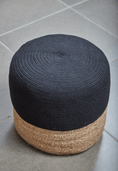 Cecilia Jute Braided Pouf