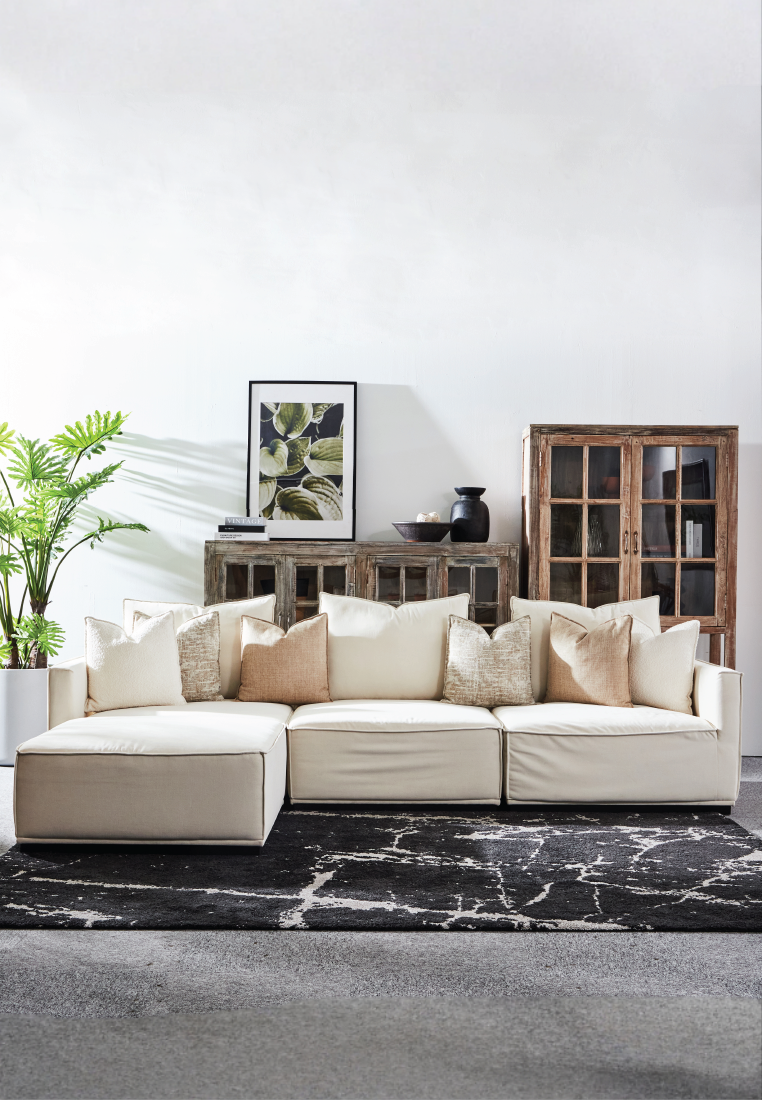Klobo 4-Seater Sofa with Stool